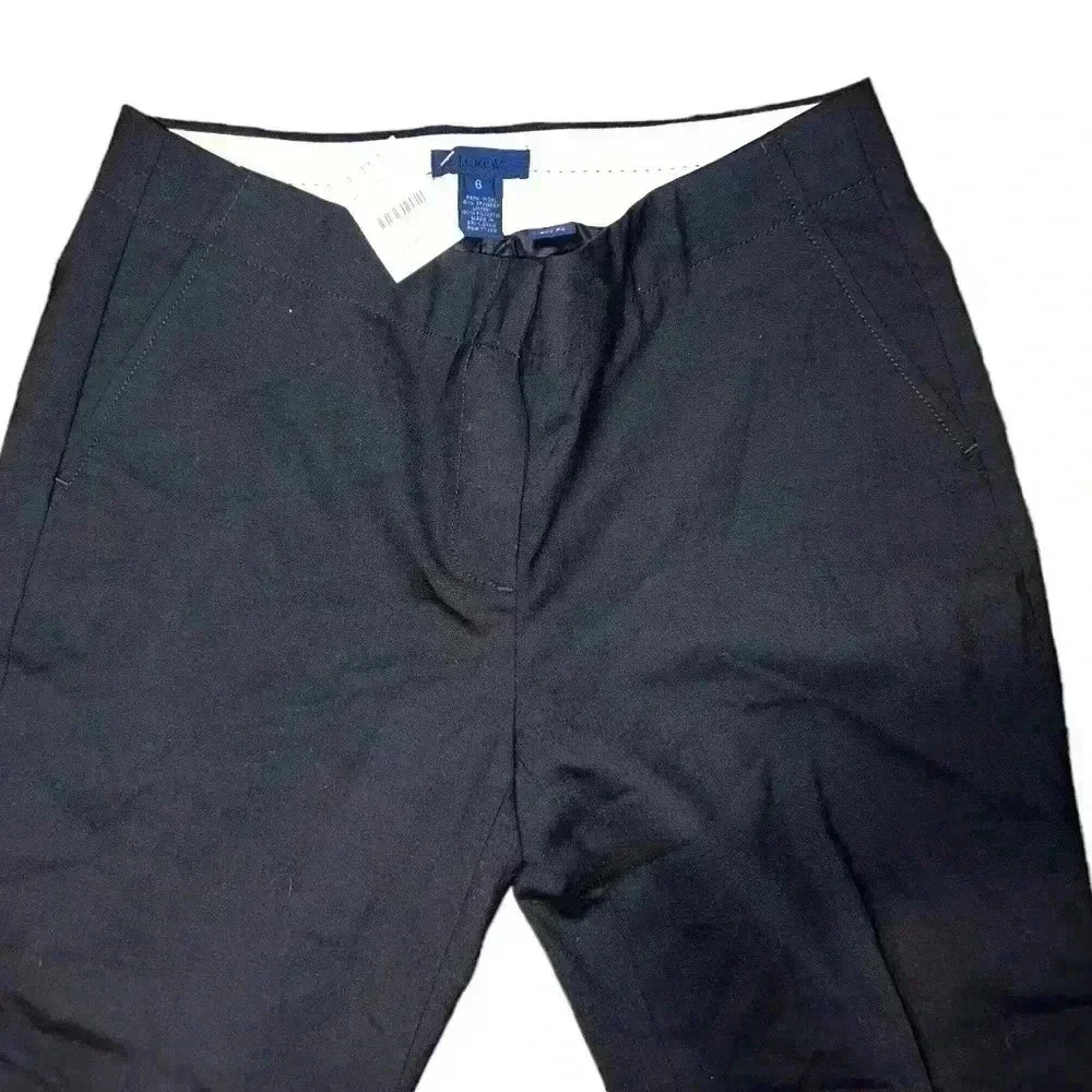 J crew‎ wool black dress pants city fit size 6